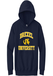 Youth Drexel Dragons Navy Blue Summit Sportswear No 1 Primary Long Sleeve Hooded Sweatshirt