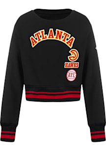 Pro Standard Atlanta Hawks Girls Black Retro Classics Long Sleeve T-Shirt