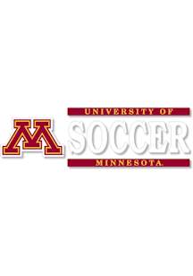 Minnesota Golden Gophers 6x2 Soccer Auto Decal - Maroon