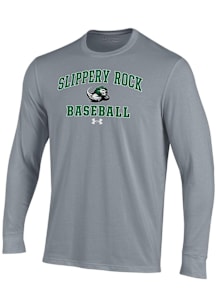 Under Armour Slippery Rock Grey Baseball Performance Long Sleeve T Shirt