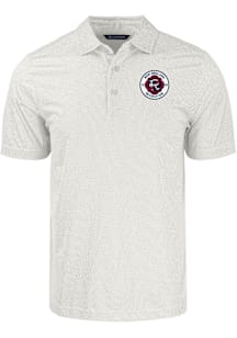Cutter and Buck New England Revolution White Pike Symmetry Big and Tall Polo