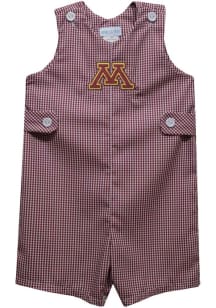 Baby Minnesota Golden Gophers Maroon Vive La Fete Gingham Overalls