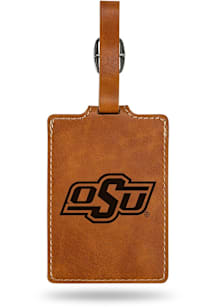 Oklahoma State Cowboys Brown Laser Engraved Luggage Tag