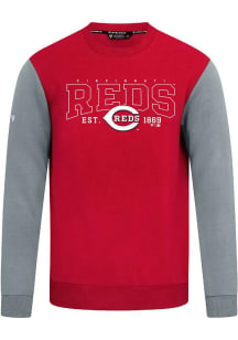 Levelwear Cincinnati Reds Mens Red Ultimate Textbook Long Sleeve Crew Sweatshirt