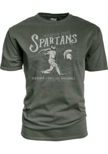 Michigan State Spartans Big Ten Baseball Short Sleeve T Shirt - Green