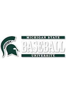 Michigan State Spartans 6x2 Baseball Auto Decal - Green
