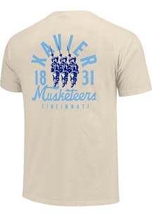 Xavier Musketeers Ivory Mascot Overlay Short Sleeve T Shirt