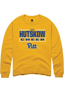 Lexi Hutskow Rally Mens Gold Pitt Panthers NIL Stacked Box Player Crew
