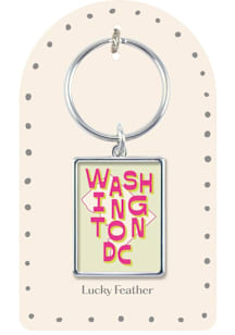 Washington D.C. Metal Keychain - Green