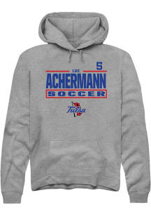 Luc Achermann Rally Mens Graphite Tulsa Golden Hurricane NIL Stacked Box Player Hood
