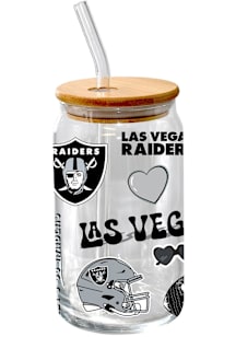 Las Vegas Raiders Loco Glass Tumbler Pint Glass - White