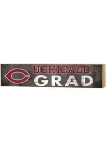 KH Sports Fan University of Chicago Maroons 3x13 Block Sign Grad Sign - Dark Grey