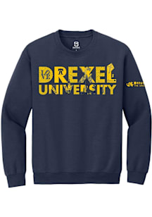 Summit Sportswear Drexel Dragons Mens Navy Blue Admitted Students Day 2018 Long Sleeve Crew Sweats..