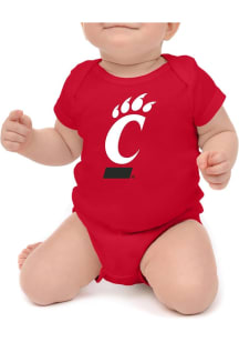 Baby Red Cincinnati Bearcats Primary Logo Short Sleeve One Piece