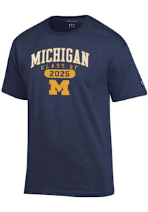 Champion Michigan Wolverines Navy Blue Class of 2025 Pill Jersey Short Sleeve T Shirt