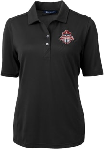 Cutter and Buck Toronto FC Womens Black Virtue Eco Pique Short Sleeve Polo Shirt