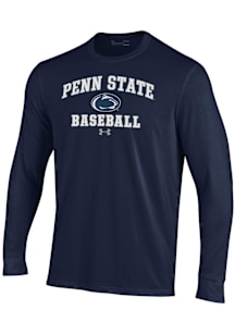 Under Armour Penn State Nittany Lions Navy Blue Baseball Performance Long Sleeve T Shirt