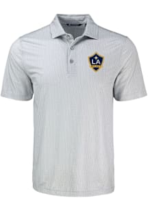 Cutter and Buck LA Galaxy Grey Shadow Check Big and Tall Polo