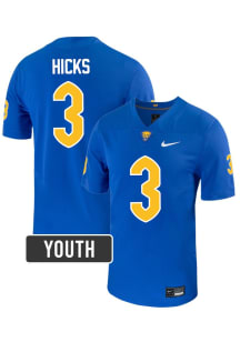 Cataurus Hicks Nike Youth Blue Pitt Panthers NIL Name And Number Football Jersey Jersey