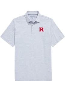 Vineyard Vines Rutgers Scarlet Knights Mens Charcoal St. Jean Stripe Short Sleeve Fashion Polo