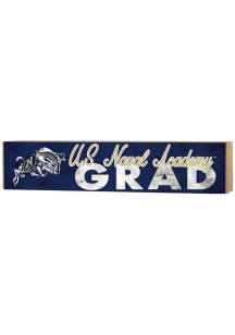 KH Sports Fan Navy Midshipmen Grad graduation graphic Sign - Navy Blue
