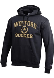 Champion Wofford Terriers Mens Black Soccer Powerblend Long Sleeve Hoodie