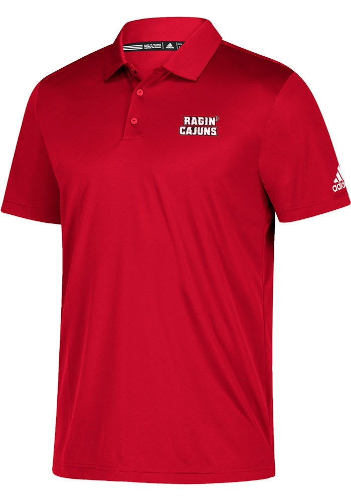 UL Lafayette Ragin' Cajuns Mens Red Grind Short Sleeve Polo