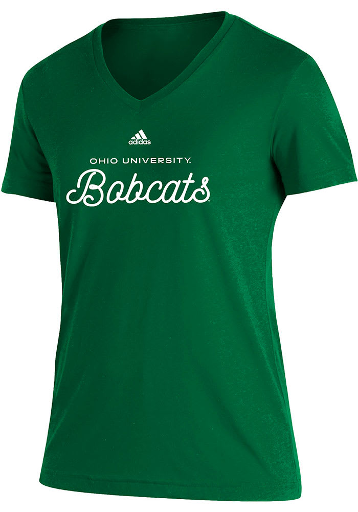 Ohio Bobcats Womens Green Blend Short Sleeve T-Shirt