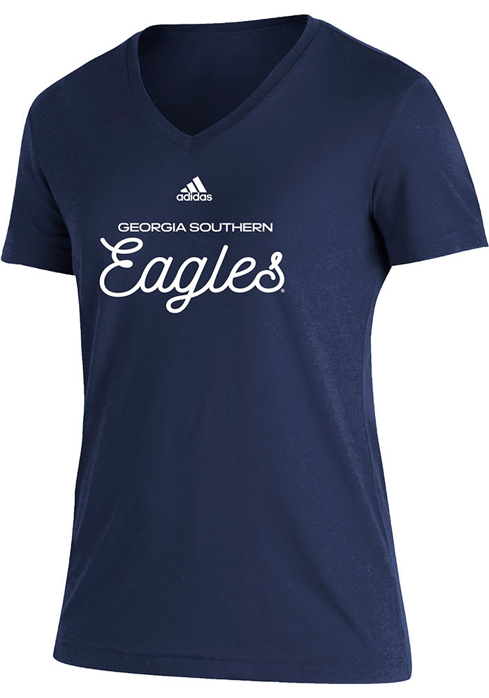 Georgia Southern Eagles Womens Navy Blue Blend Short Sleeve T-Shirt