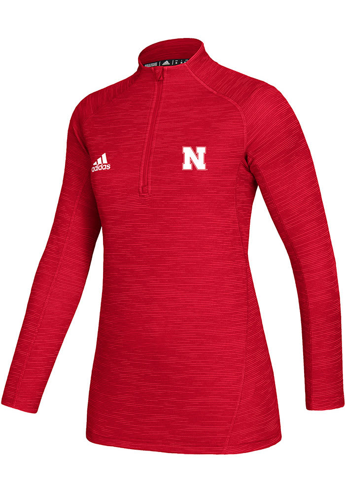 Nebraska Cornhuskers Womens Red Game Mode Performance 1/4 Zip Pullover