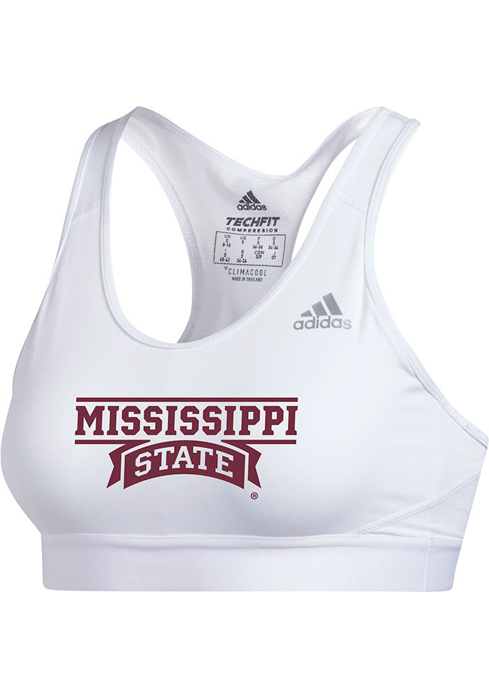 Mississippi State Bulldogs Womens White Alphaskin Bra Tank Top