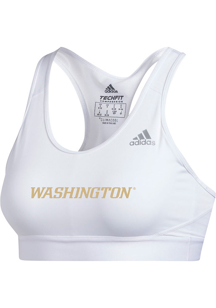 Washington Huskies Womens White Alphaskin Bra Tank Top