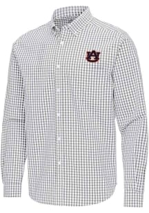 Antigua Auburn Tigers Mens Ash Ellis Long Sleeve Dress Shirt