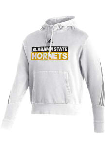 Adidas Alabama State Hornets Mens White Fashion Pullover Long Sleeve Hoodie