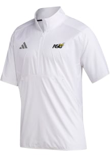 Adidas Alabama State Hornets Mens White Sideline Short Sleeve 1/4 Zip
