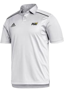 Adidas Alabama State Hornets Mens White Team Issue Short Sleeve Polo