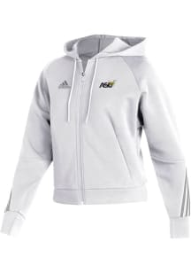 Adidas Alabama State Hornets Womens White Fashion Hooded Long Sleeve Full Zip Jacket