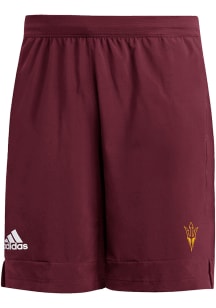 Adidas Arizona State Sun Devils Mens Maroon 9 Inch Heat Ready Woven Shorts