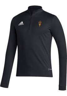 Adidas Arizona State Sun Devils Mens Black Entrada22 Training Long Sleeve 1/4 Zip Pullover