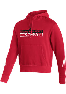 Adidas Arkansas State Red Wolves Mens Red Fashion Pullover Long Sleeve Hoodie