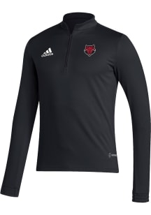 Adidas Arkansas State Red Wolves Mens Black Entrada22 Training Long Sleeve 1/4 Zip Pullover