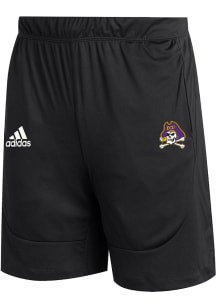 Adidas East Carolina Pirates Mens Black Sideline Knit Shorts