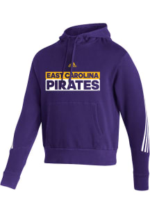 Adidas East Carolina Pirates Mens Purple Fashion Pullover Long Sleeve Hoodie