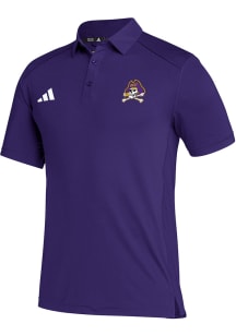Adidas East Carolina Pirates Mens Purple Classic Short Sleeve Polo