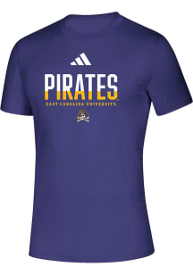 Adidas East Carolina Pirates Purple Creator Short Sleeve T Shirt