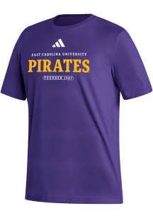 Adidas East Carolina Pirates Purple Fresh Short Sleeve T Shirt