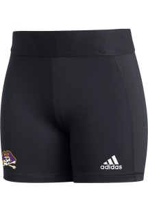 Adidas East Carolina Pirates Womens Black Alphaskin Shorts