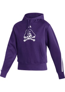 Adidas East Carolina Pirates Womens Purple Fashion Pullover Hooded Sweatshirt
