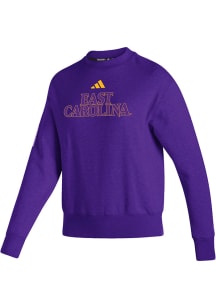 Adidas East Carolina Pirates Womens Purple Premium Vintage Crew Sweatshirt