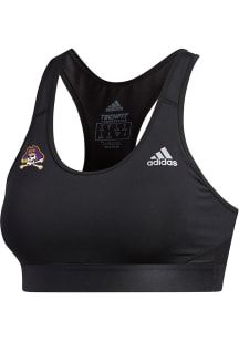 Adidas East Carolina Pirates Womens Black Alphaskin Bra Tank Top